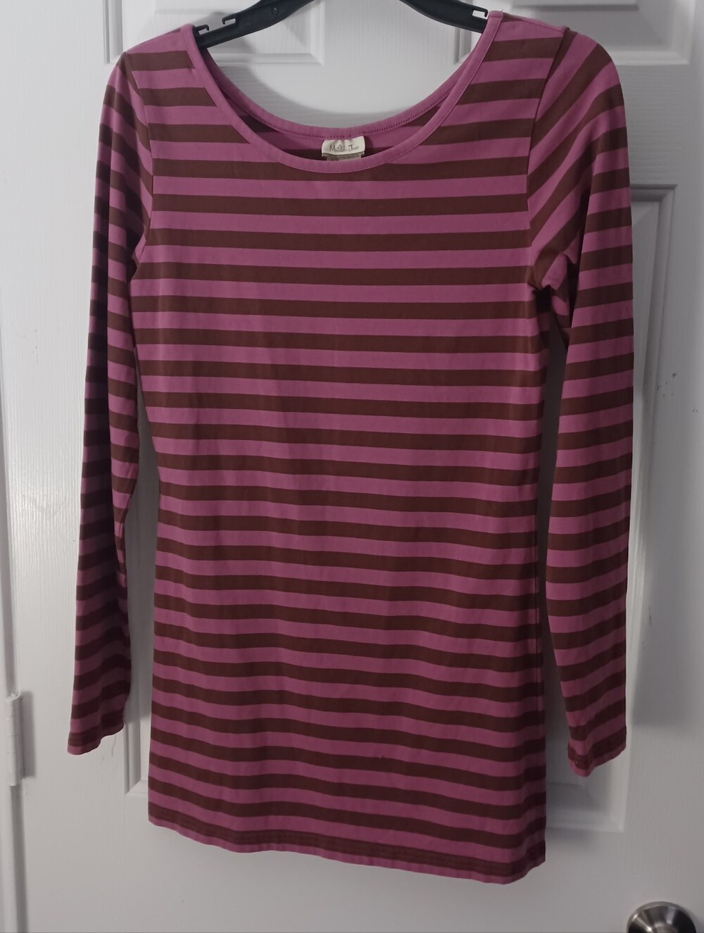 Matilda Jane Secret Fields Stripped Callie Long Sleeve Top Sz M